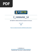 E - HANAAW - 14 PDF Questions and Answers