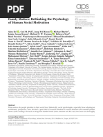 Family matters Rethinking the psychology of human social motivation
