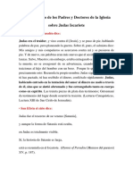 El Testimonio de Los Padres y Doctores de La Iglesia Sobre Judas Iscariote