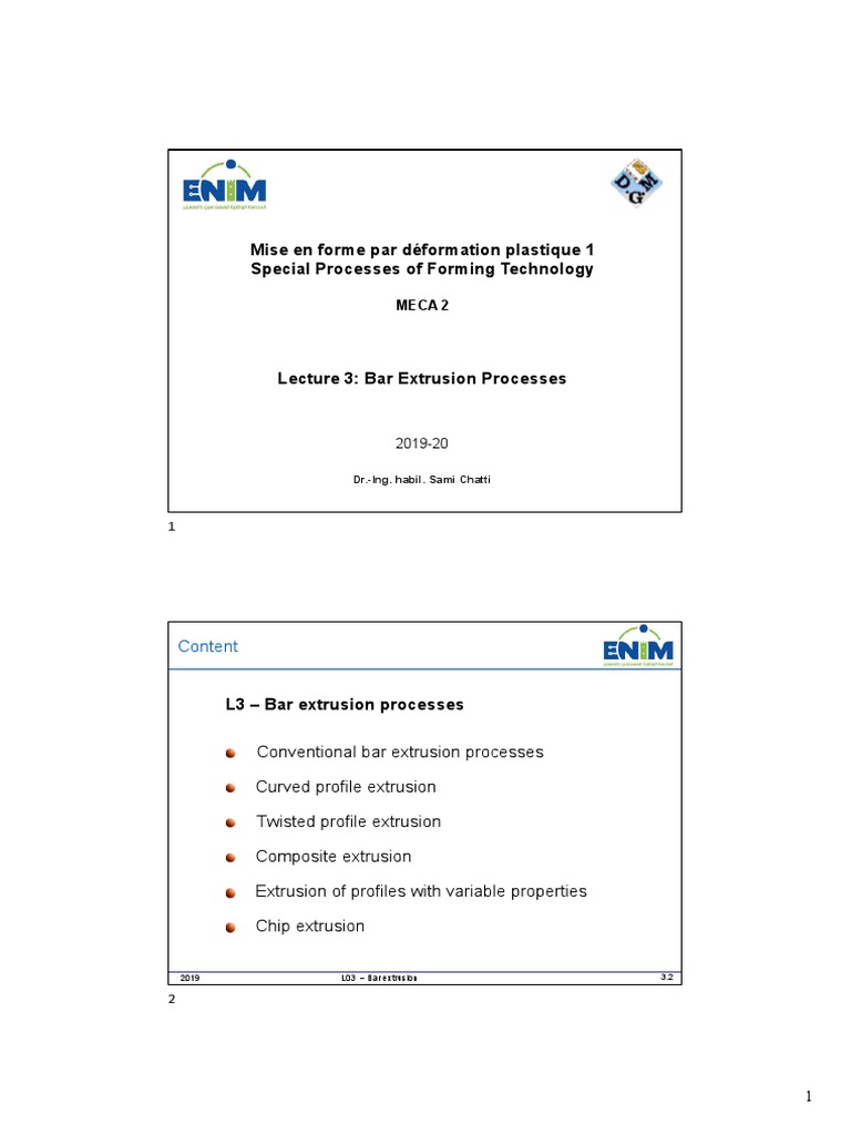 Bar Extrusion Processes Overview | PDF | Extrusion | Industrial Processes