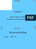 Lesson 9: Special Topics in Drilling Introduction To Directional Drilling