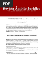 O CONCEITO DE SOBERANIA: Do Estado Moderno Até A Atualidade