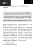 Cheung (2016). How Methodological Features Affect Effect Sizes in Education