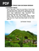 Ciri dan Contoh Dataran Tinggi-Rendah | PDF