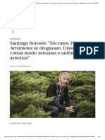 BERUETE, S. “Sócrates, Platão e Aristóteles se drogavam. Disseram coisas muito sensatas e autênticas asneiras”  EL PAÍS Brasil. Entrevista