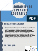 Funcionamiento de un plantel educativo