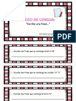 Juego de Lengua Escribir Frases PDF