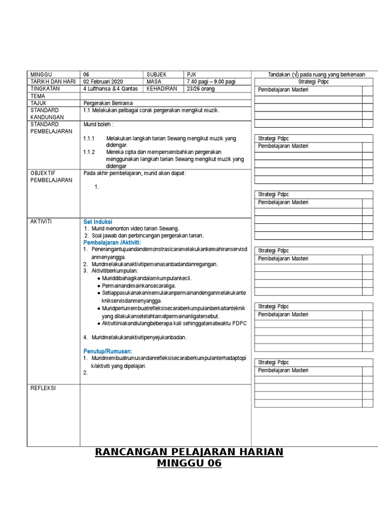 Contoh RPH | PDF