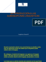 04 - Linguistica General II - Introduccion A Las Subdisciplinas Linguisticas