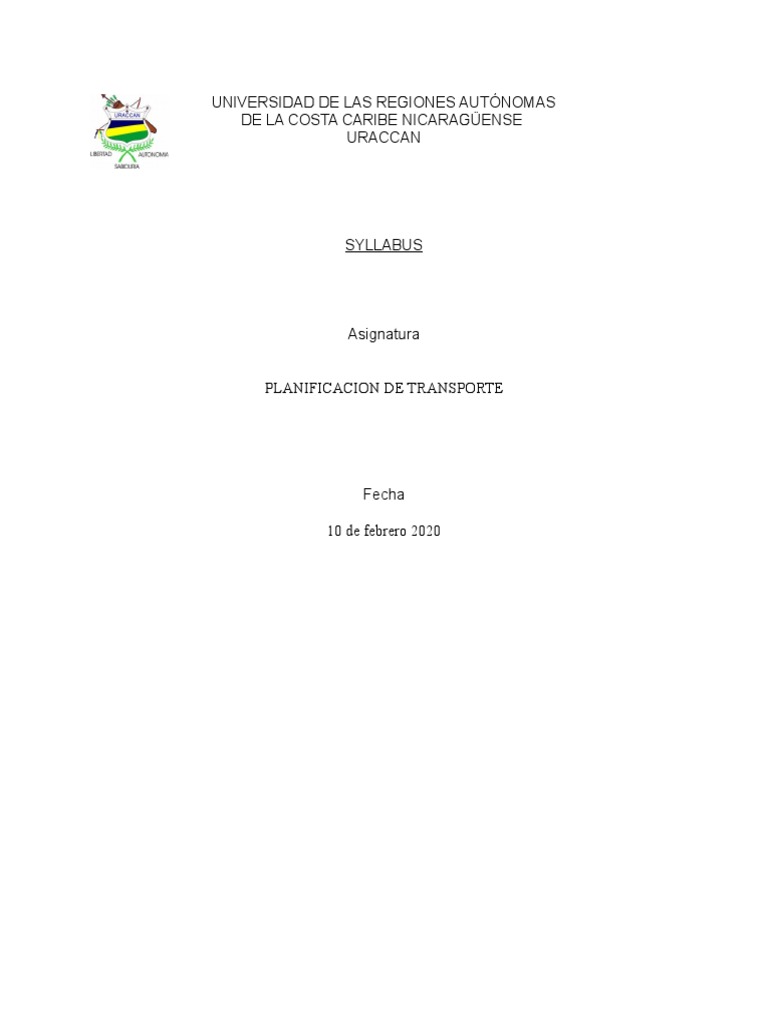 Planificación de Transporte en Nicaragua | PDF | Transporte | Análisis ...