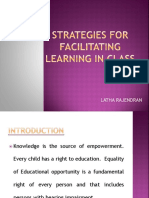 Strategies For Facilitating Learning in