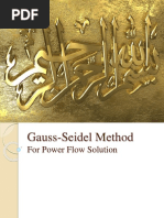 Gauss-Seidel MethodFor Power Flow Solution