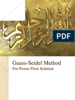 Gauss-Seidel Method For Power Flow Solution