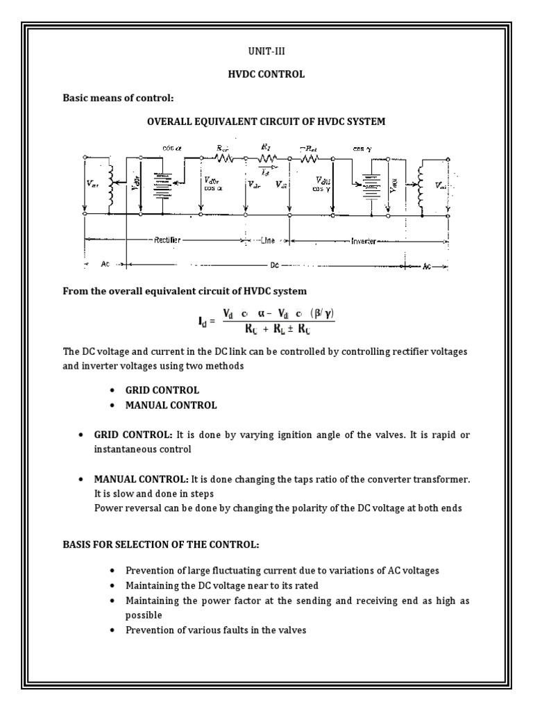 HVDC Control Systems Explained | PDF | Power Inverter | High Voltage ...