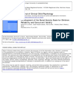 Development of The Social Anxiety Scale For Children: Reliability and Concurrent Validity