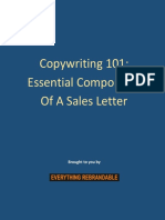 Copywriting 101 Essential Components Of A Sales Letter