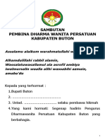 Sambutan Halal Bi Halal Ketua Dharma Wanita Kab. Buton