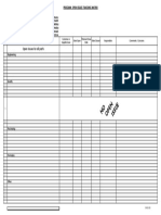 Program Open Issues Tracking Matrix