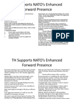 TH Supports NATO's Enhanced Forward Presence