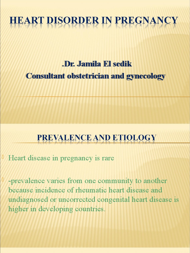Heart Disorder in Pregnancy | PDF | Heart | Congenital Heart Defect