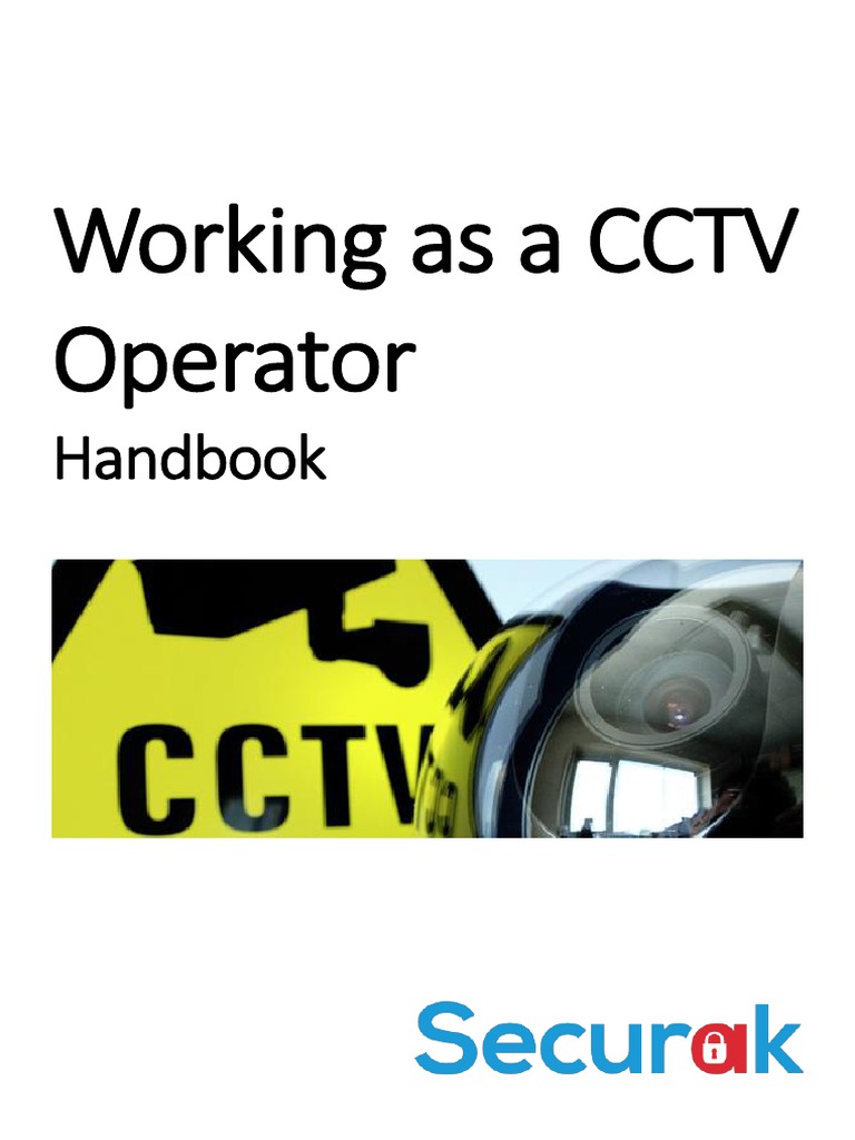 CCTV Operator Handbook | PDF | Closed Circuit Television | Public ...