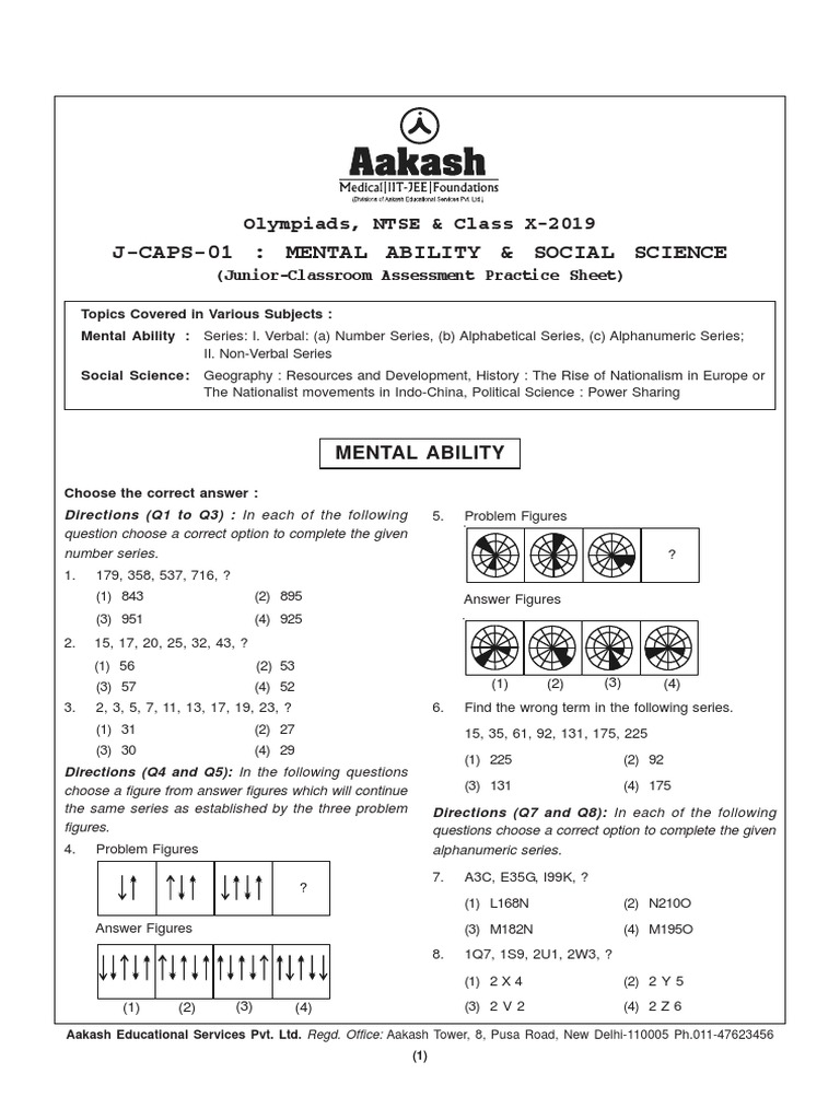 JCAPS01 (MAT+SSC) Class X (17th To 23rd Apr 2020) by AAKASH Institute