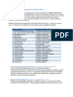 Pediatric Specialists - Managing The Medical Maze