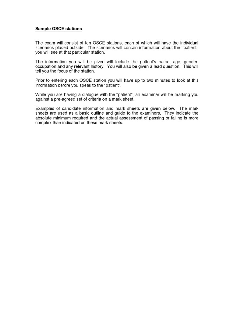 OSCE Exam Scenarios for Dental Nurses | PDF | Dentistry | Medicine