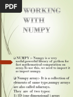 Working With Numpy