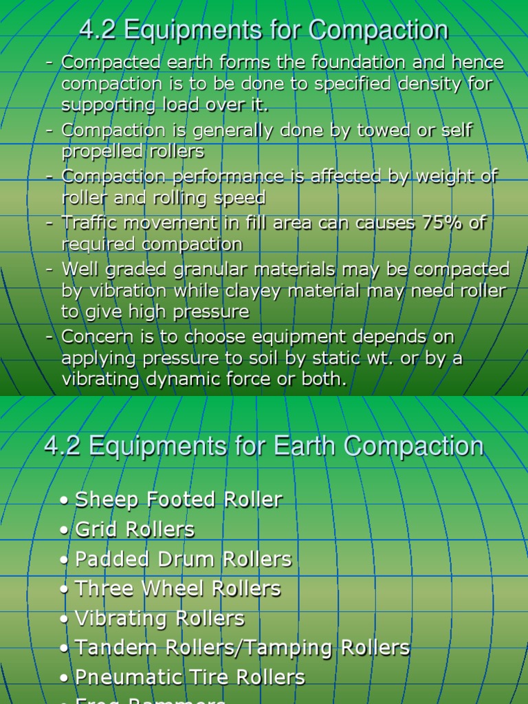 Earth Compaction Equipment | PDF | Economic Sectors | Transportation ...
