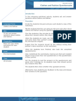 Clothes and Fashion Questionnaire PDF