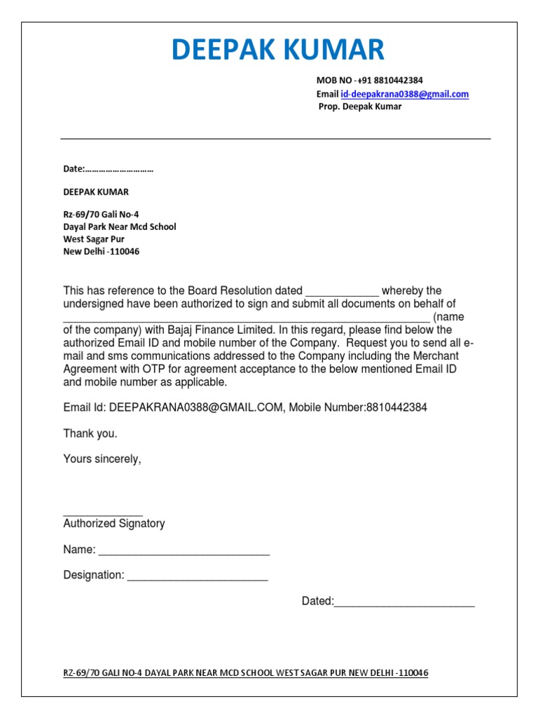 DEEPAK LETTER Head Ready | PDF