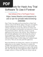 5 Methods For Hack Any Trial Software To Use It Forever