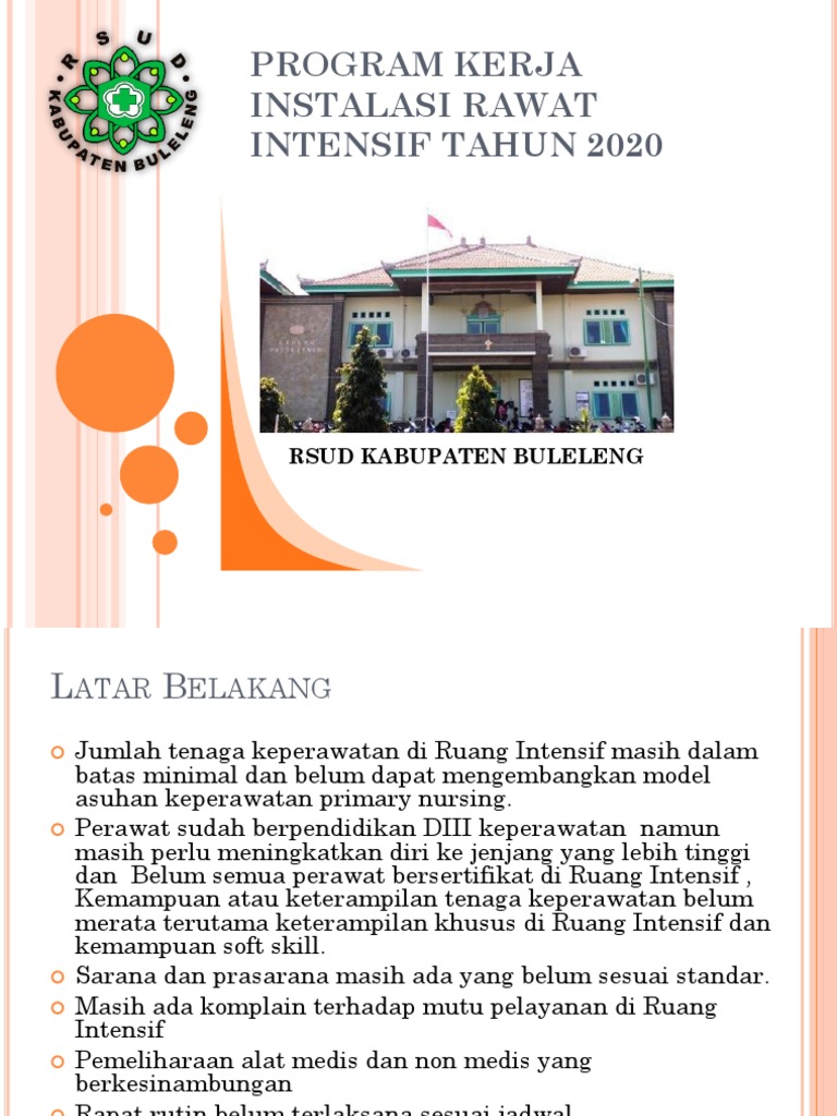 Program Kerja Instalasi Intensif RSUD Buleleng | PDF