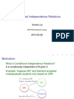 Conditional Independence Relations