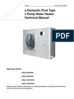 Swimming Pool Type Heat Pump Water Heater Technical Manual