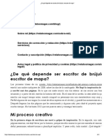 ¿De Qué Depende Ser Escritor de Brújula o Escritor de Mapa