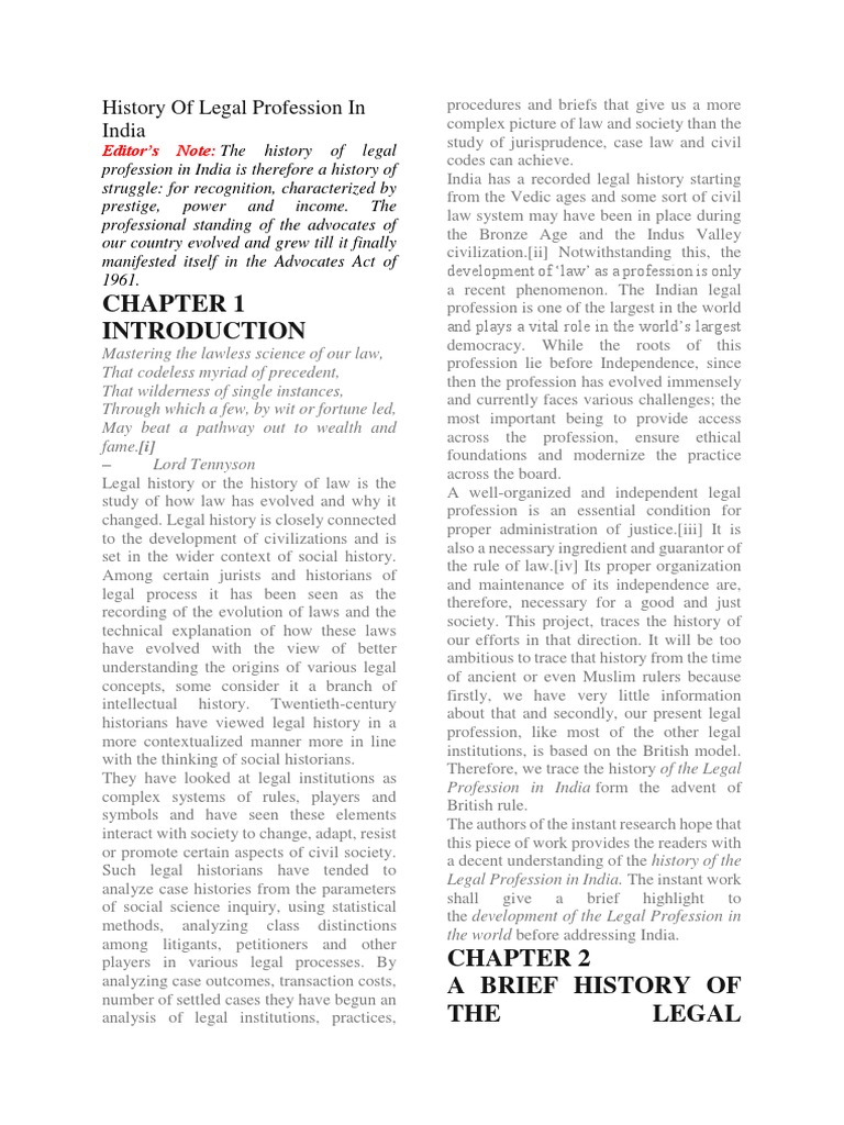 Development of Legal Profession in India | PDF | Barrister | Lawyer