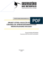 Smart Cities - Solução para as cidades ou aprofundamento das desigualdades sociais. (Texto para Discussão)-2020