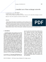 International Journal of Production Economics Volume 29 Issue 3 1993 (Doi 10.1016 - 0925-5273 (93) 90035-j) K. Suaysompol R.M. Wood - Estimation of The Installed Cost of Heat Exchanger Networks