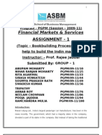 Financial Markets & Services: Assignment - 1