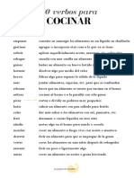 Verbos Cocinar en Español PDF