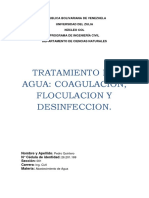 Coagulacion, Floculacion y Desifeccion LAB