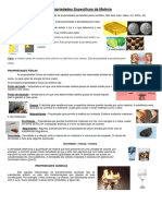 Propriedades Específicas da Matéria 12