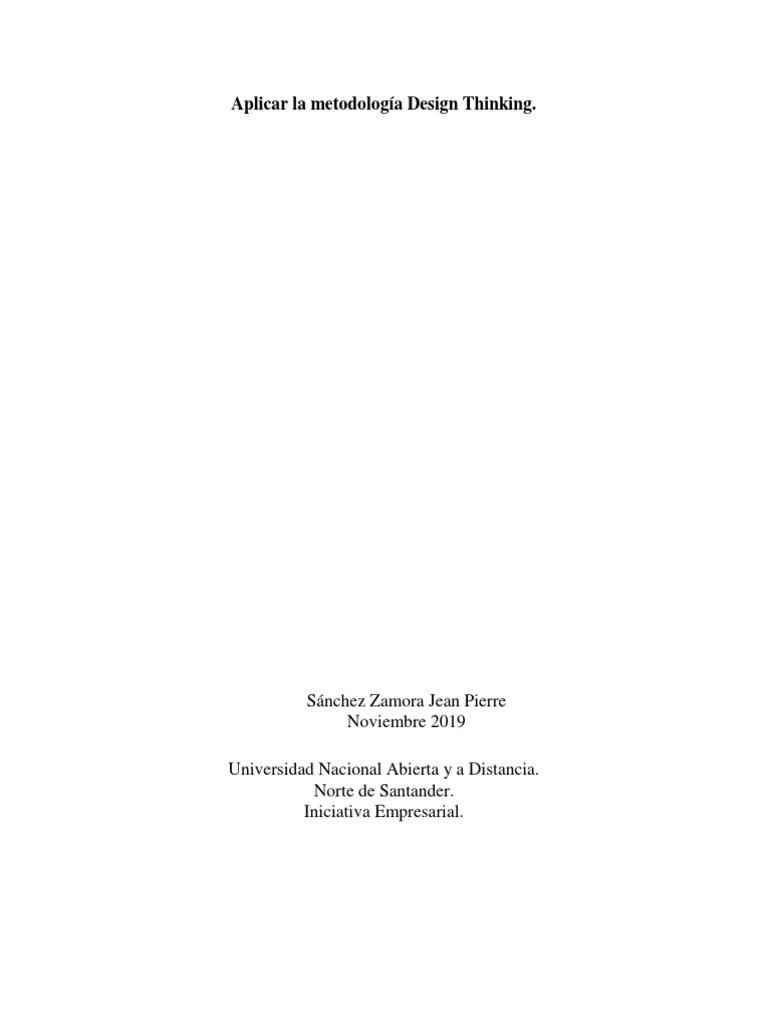 Fase 3 - Aplicar La Metodología Del Design Thinking | PDF | Energía y ...