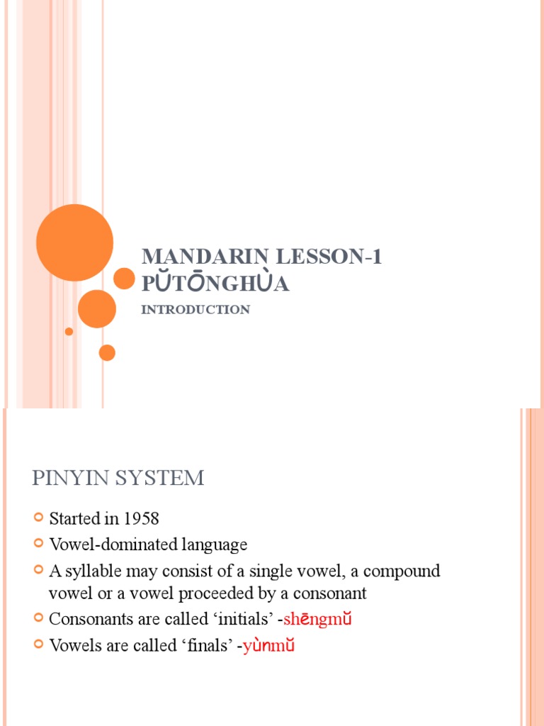 Mandarin Basics: Lesson 1 Overview | PDF | Language Arts & Discipline ...