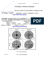 Exatidão, precisão e resolução em instrumentação eletrônica