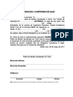 Autorizacion y Comprom. de Viaje - para Los Est