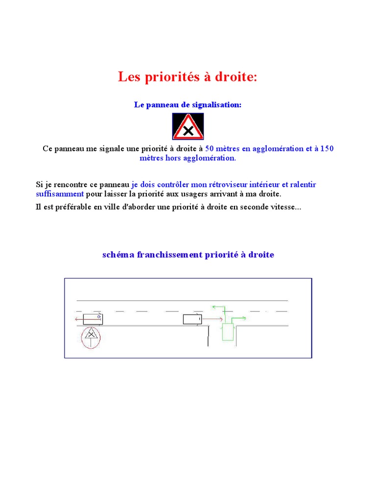 Règles de priorité à droite en conduite | PDF | Infrastructure routière ...