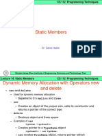 Lecture 14 - Static Members